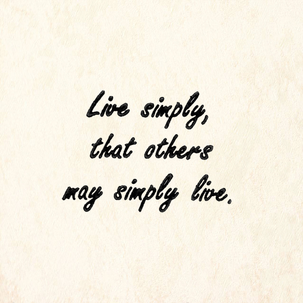 StampaFe Live Simply That Others May Simply Live Quote Rubber Stamp