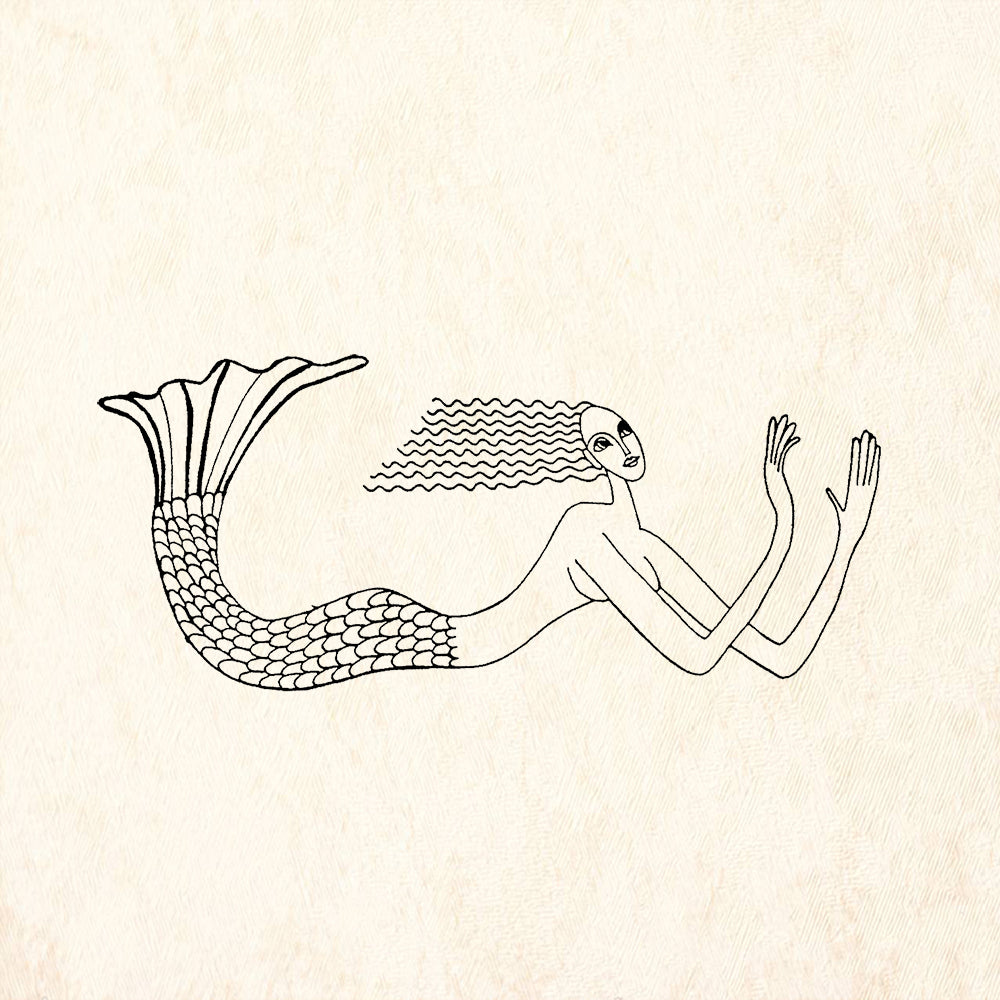 StampaFe Antiqua Mermaid Rubber Art Stamp