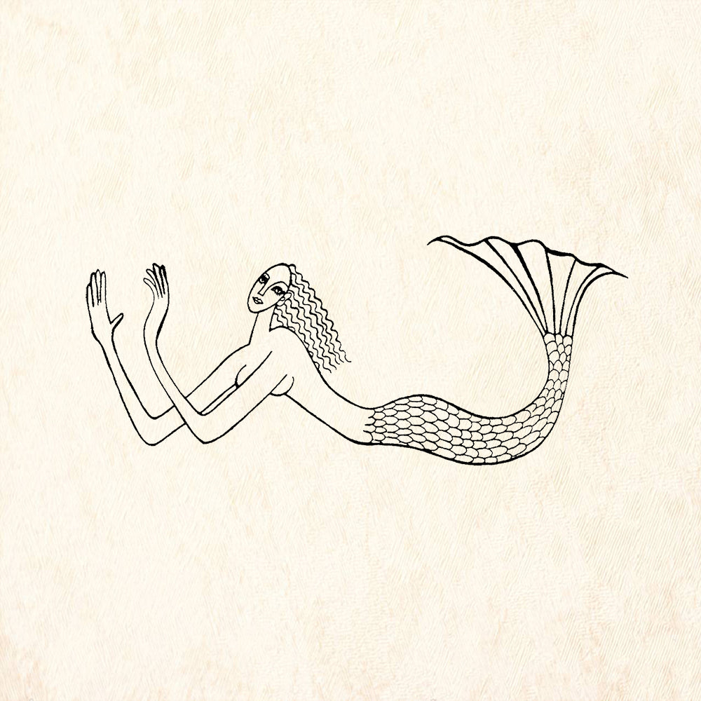 StampaFe Abukir Mermaid Rubber Art Stamp