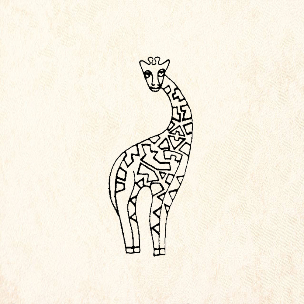 StampaFe Giraffe Rubber Art Stamp