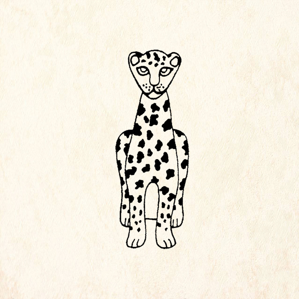 StampaFe Leopard Rubber Art Stamp