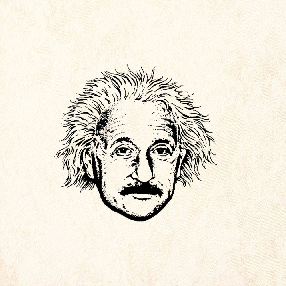 StampaFe Albert Einstein Portrait Rubber Art Stamp