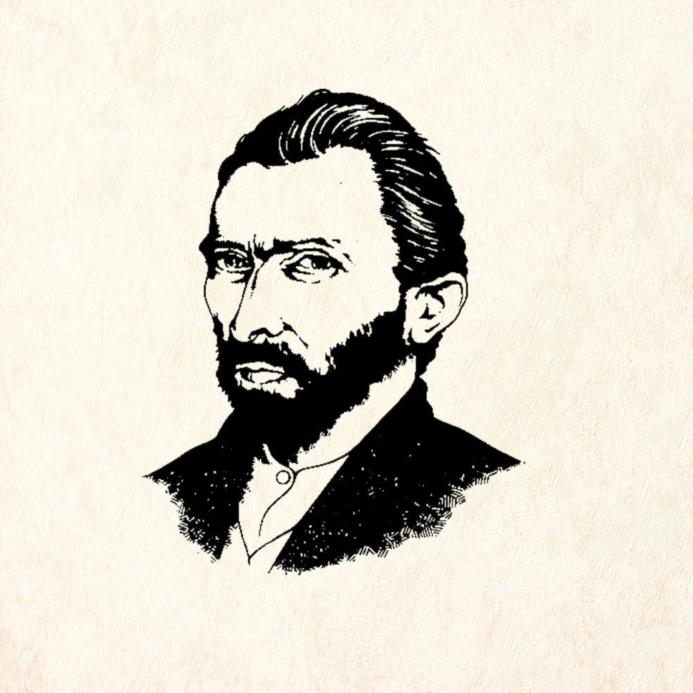 StampaFe Vincent Van Gogh Portrait Rubber Art Stamp