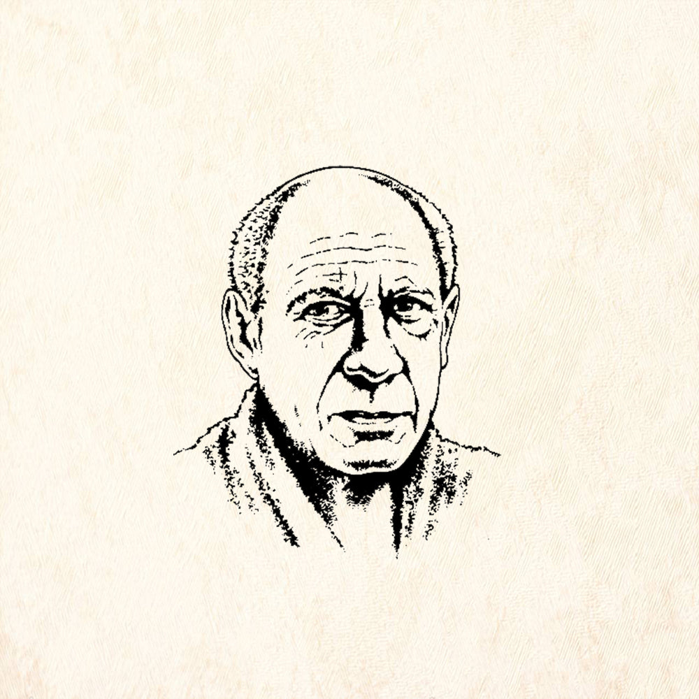 StampaFe Pablo Picasso Portrait Rubber Art Stamp