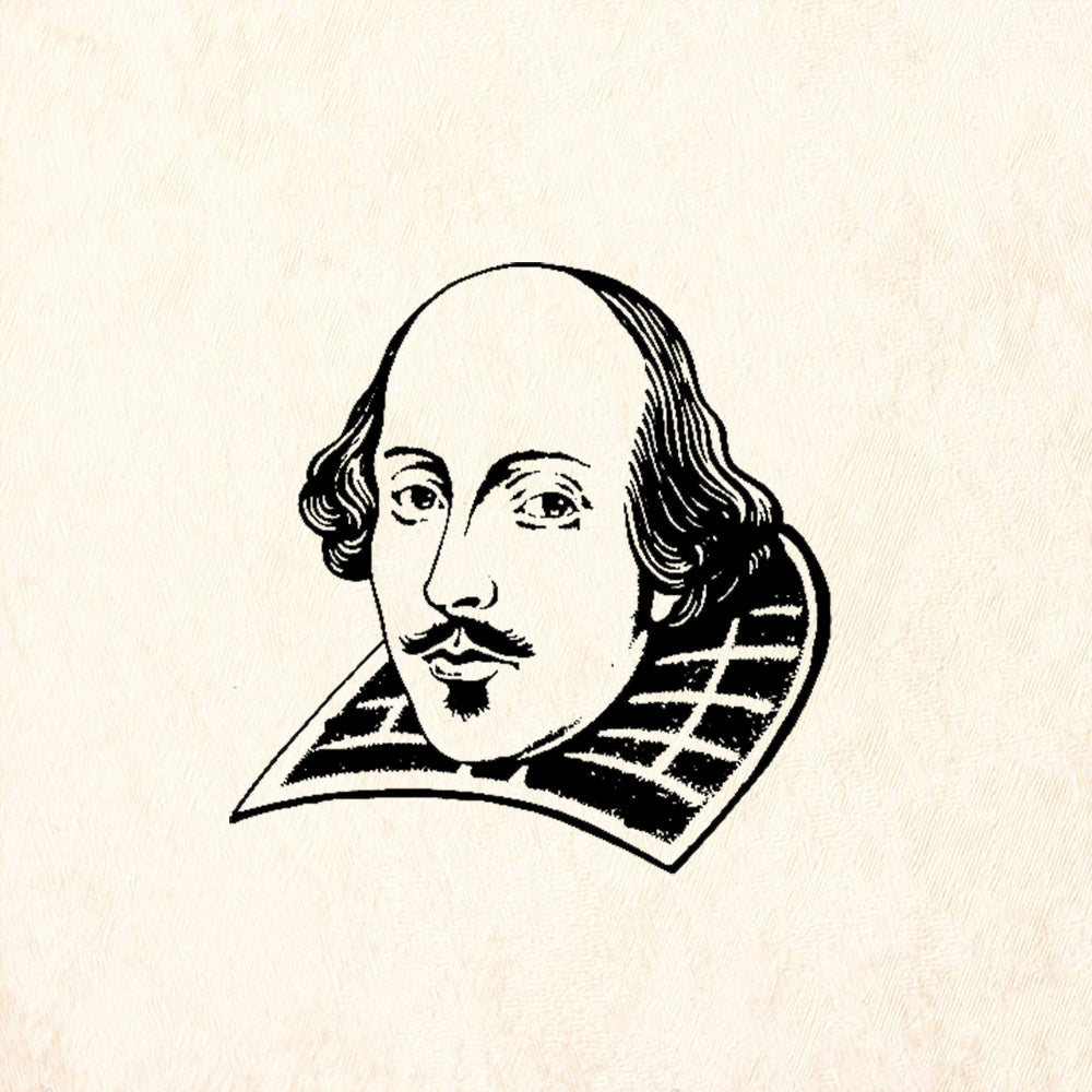 StampaFe William Shakespeare Portrait Rubber Art Stamp