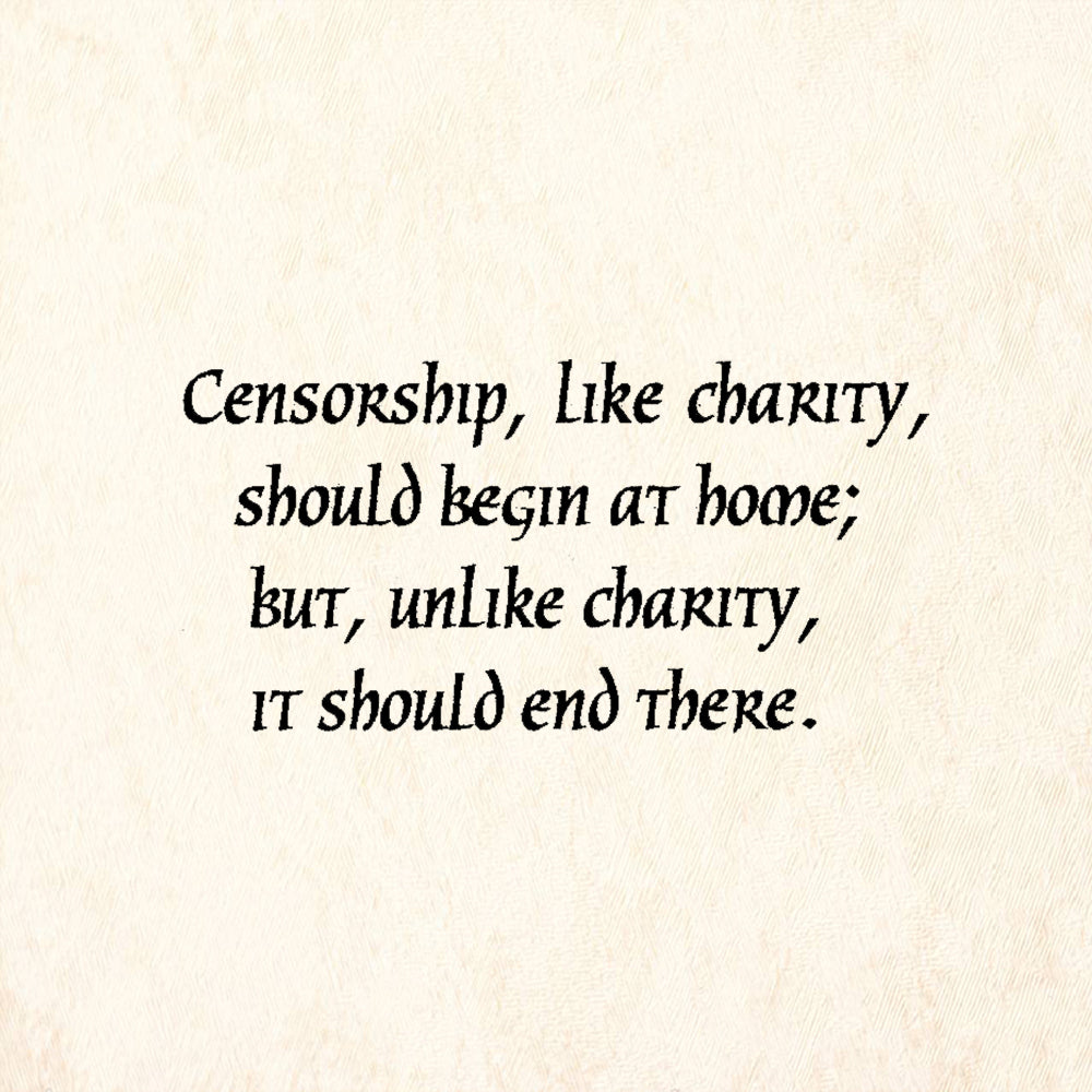 StampaFe Censorship Like Charity Quote Rubber Stamp
