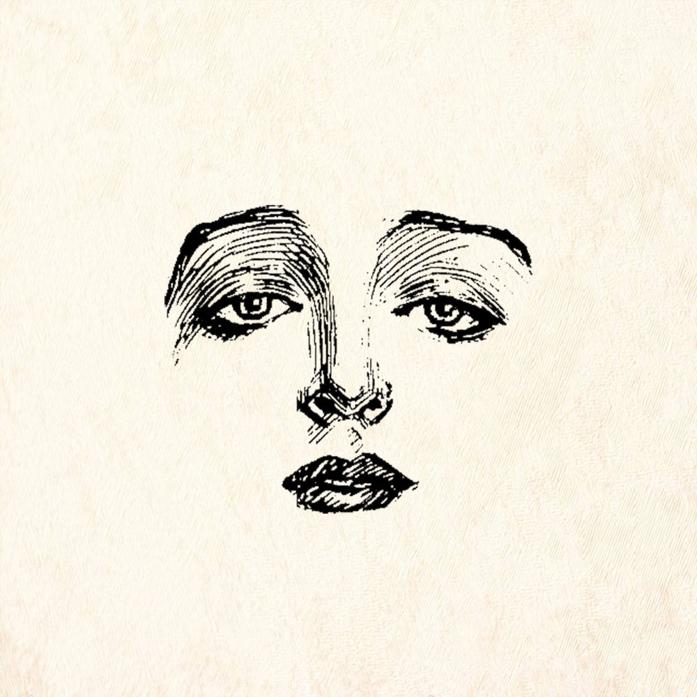 StampaFe Margaux Face Rubber Art Stamp