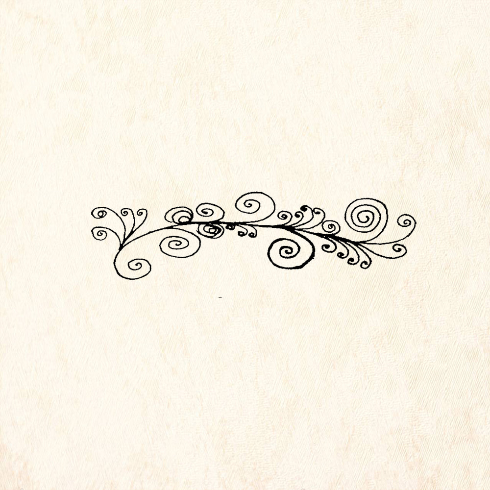 StampaFe Scroll Border Rubber Art Stamp
