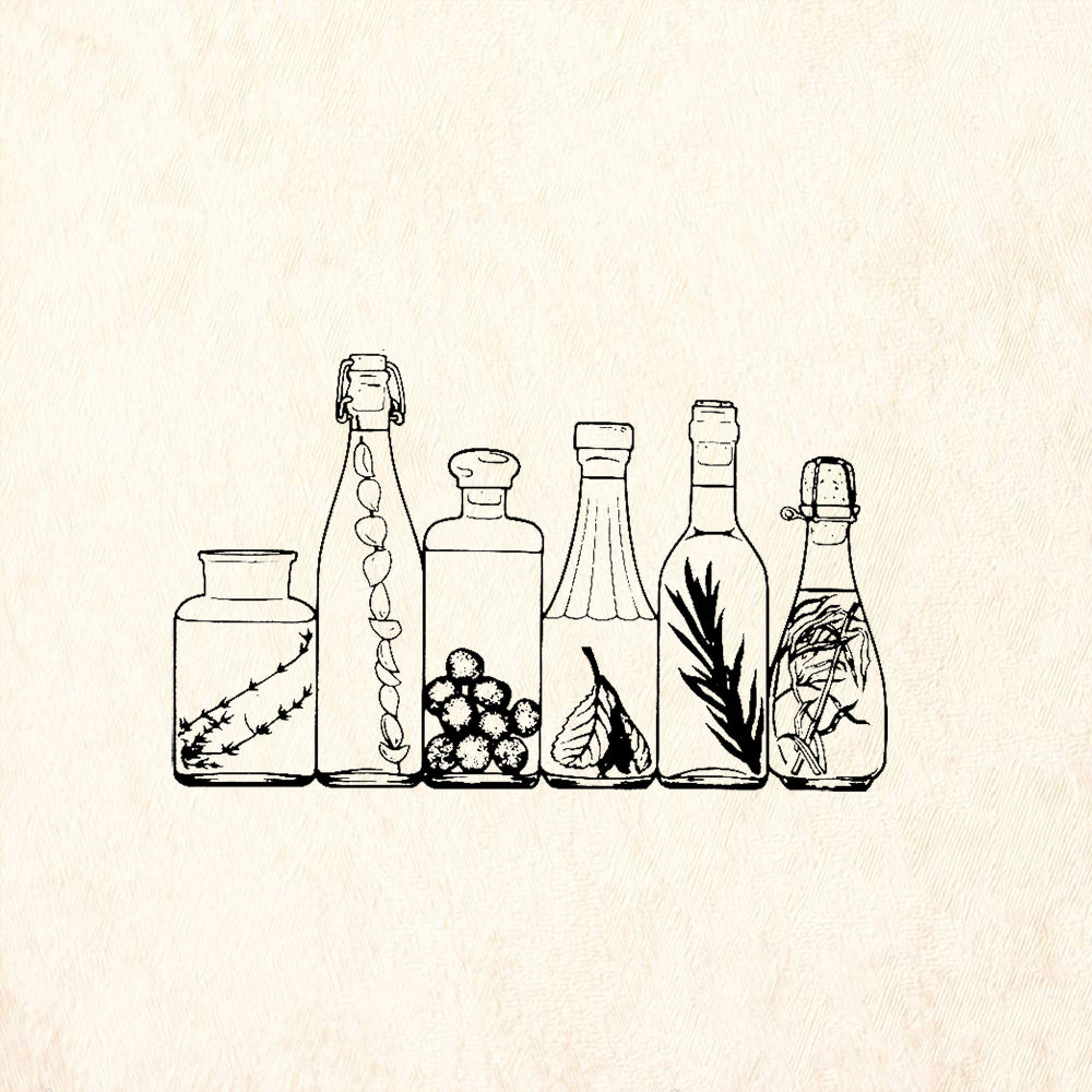 StampaFe Assorted Bottles Rubber Art Stamp