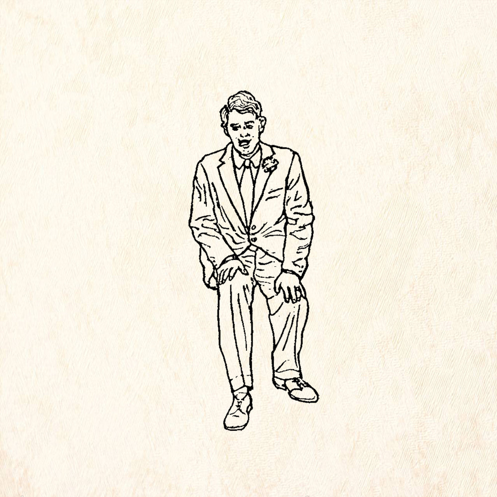 StampaFe Robert Man in Suit Rubber Art Stamp