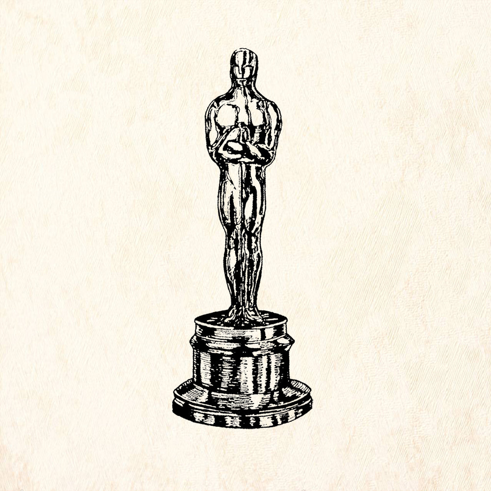 StampaFe Large Oscar Award Rubber Art Stamp