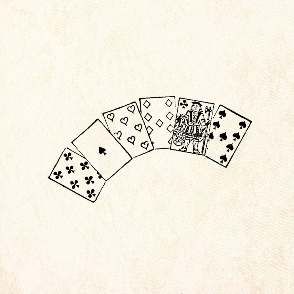 StampaFe Playing Card Hand Rubber Art Stamp