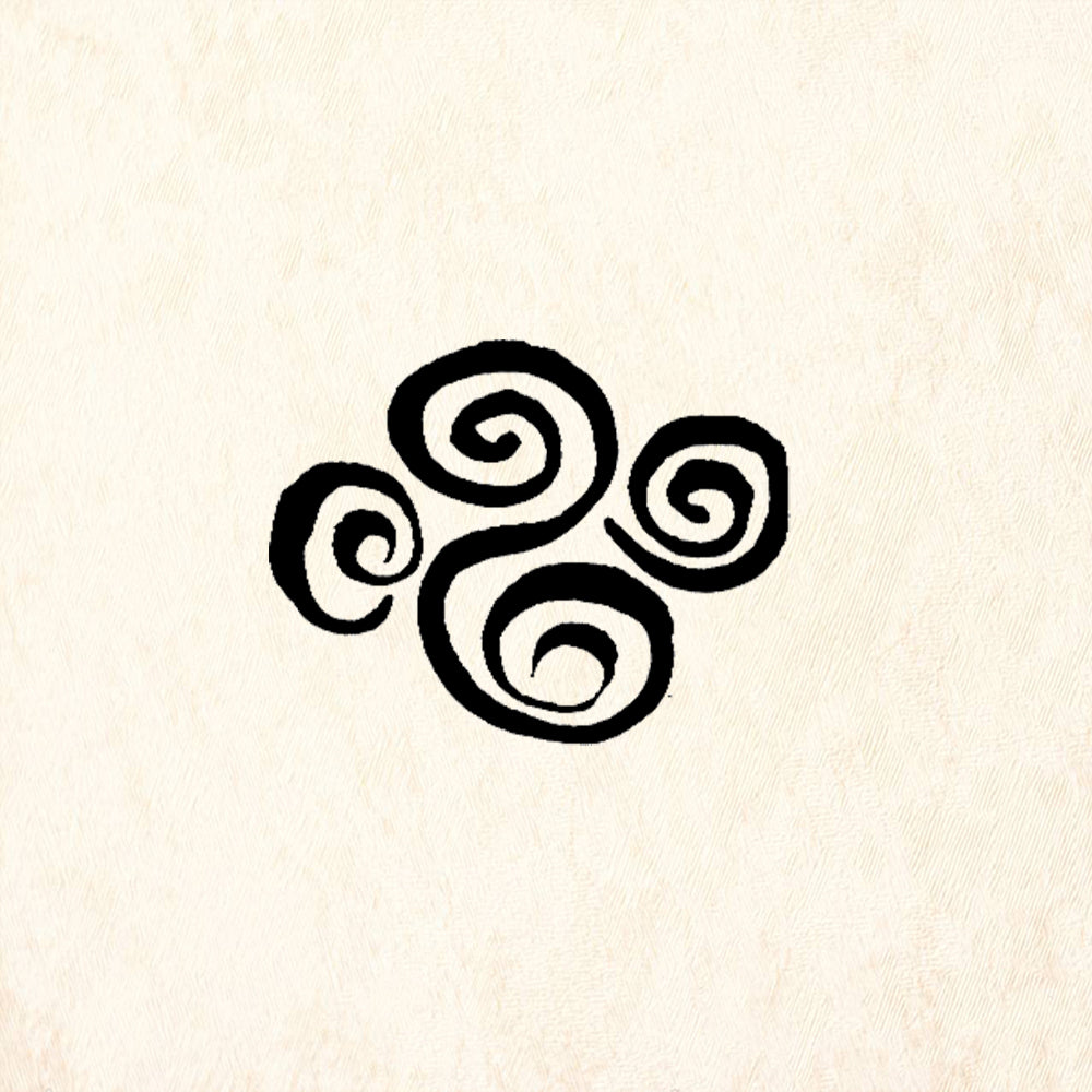 StampaFe Four Spirals Rubber Art Stamp