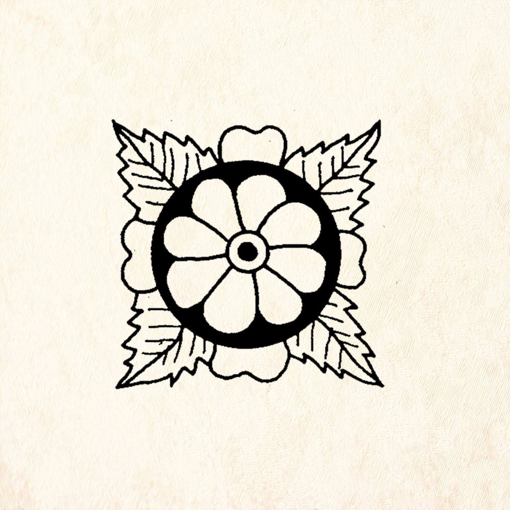 StampaFe Asian Flower Crest Rubber Art Stamp