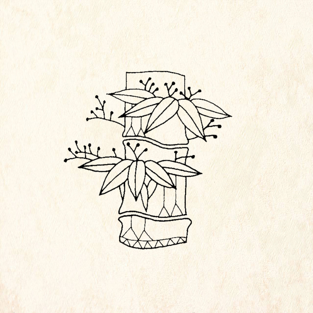 StampaFe Bamboo Cane Rubber Art Stamp