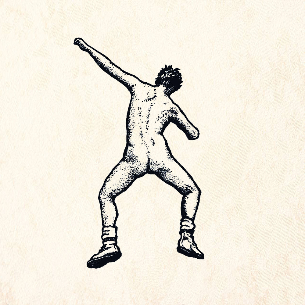 StampaFe Leap Naked Man Rubber Art Stamp