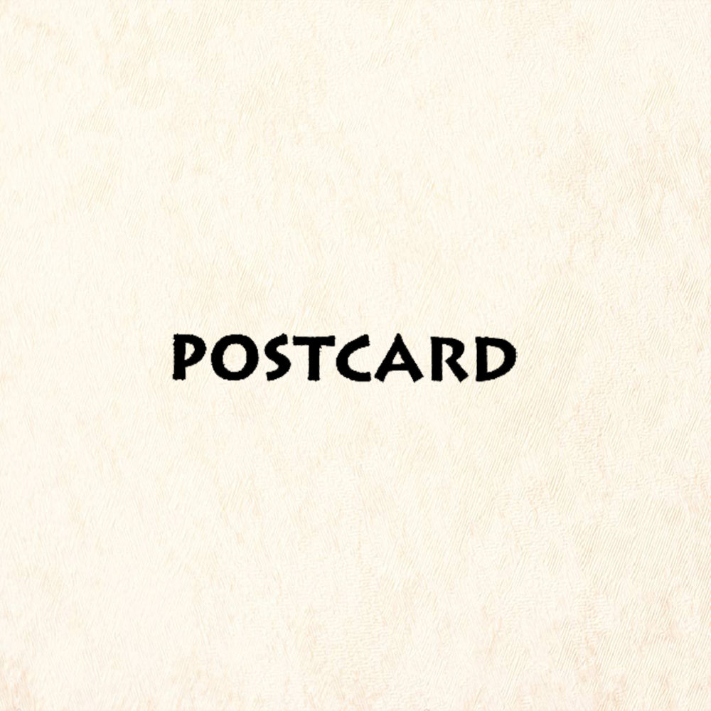 StampaFe Postcard Tiny Bold Text Mini Rubber Art Stamp