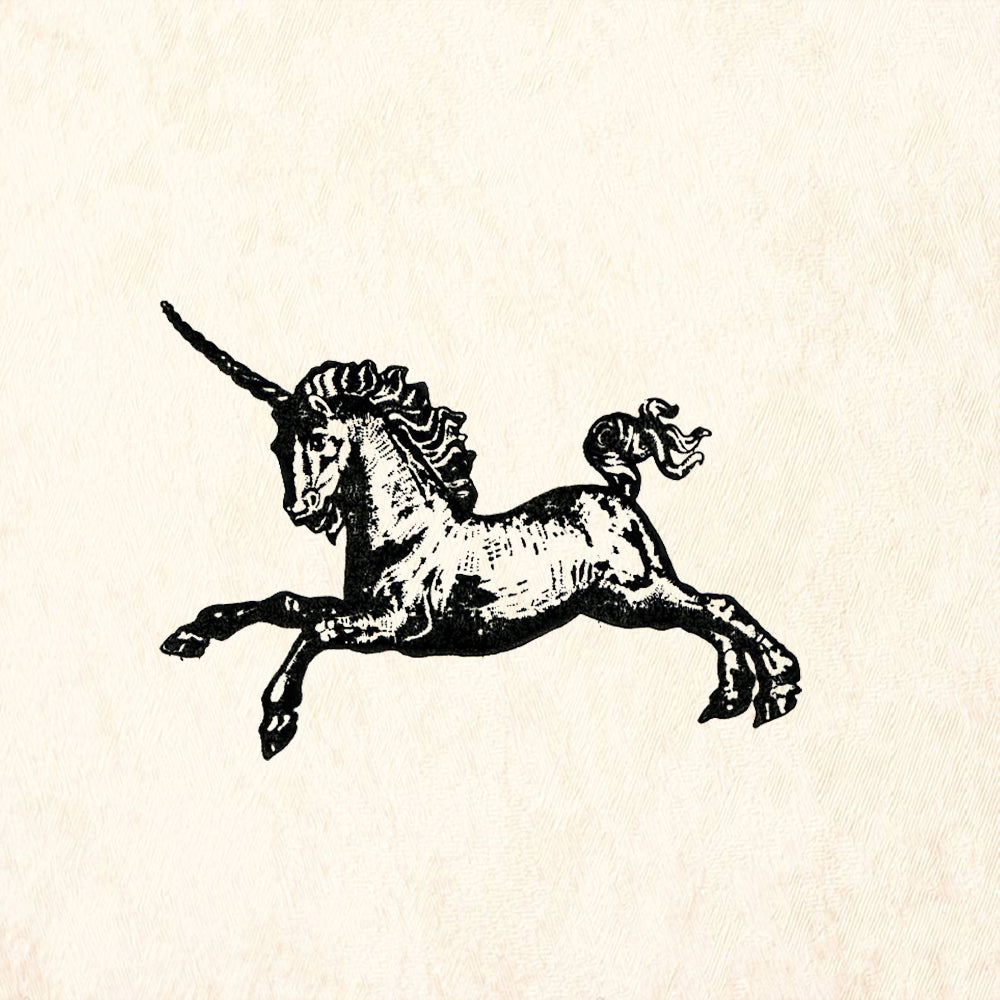 StampaFe Unicorn Small Leaping Mythical Horse Rubber Art Stamp