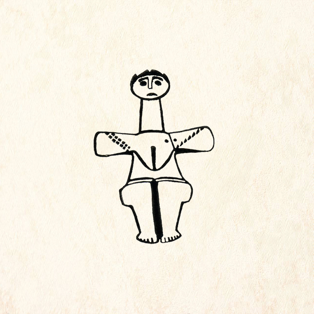 StampaFe Goddess Figure 3 Primitive Rubber Art Stamp