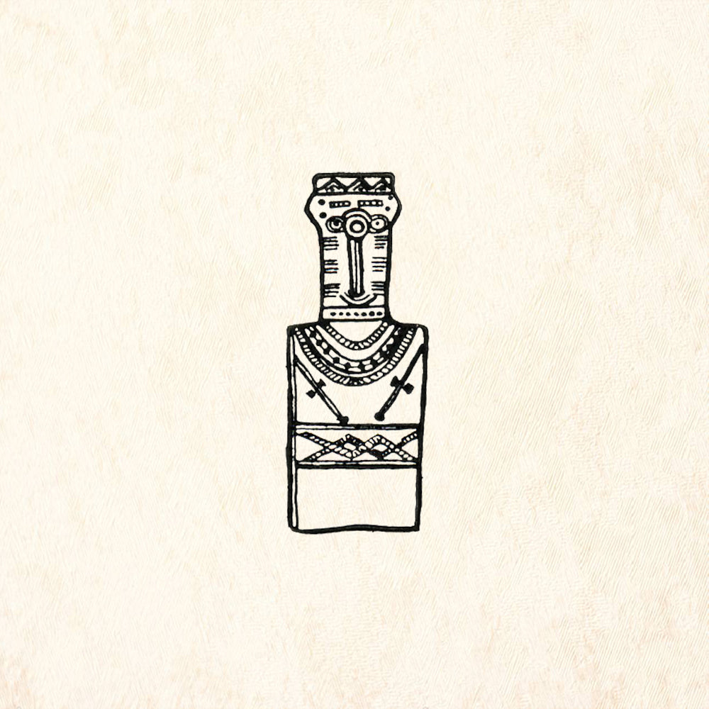 StampaFe Primitive Figure 2 Tribal Rubber Art Stamp
