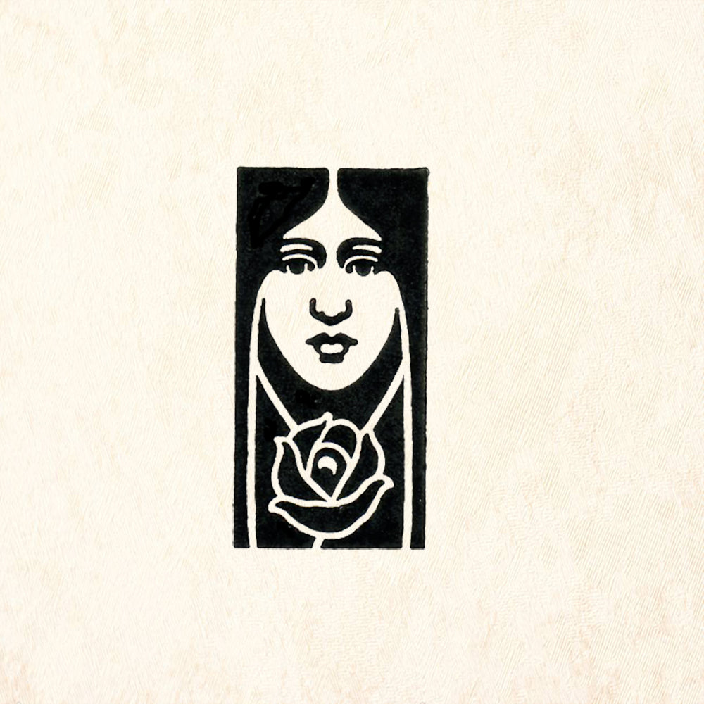 StampaFe Deco Woman Face Front Art Deco Rubber Art Stamp