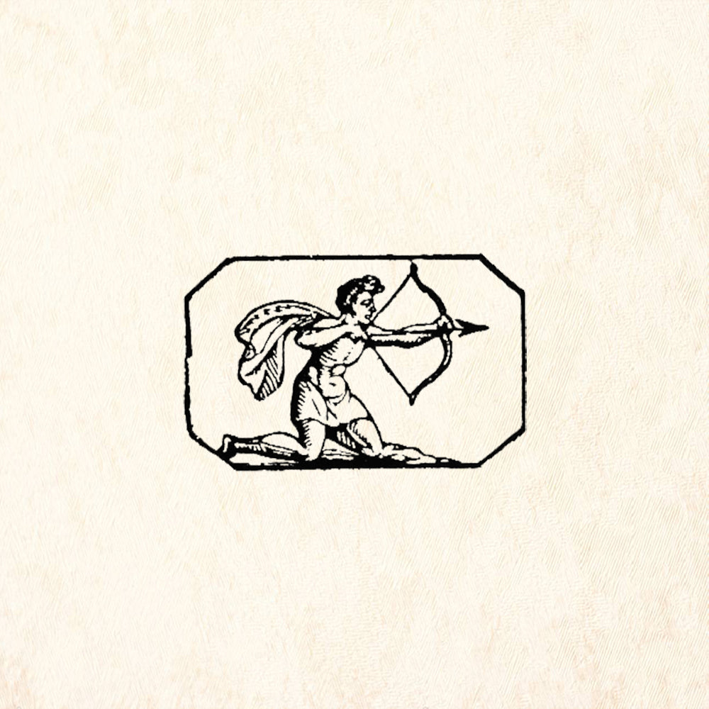 StampaFe Sagittarius Archer Zodiac Rubber Art Stamp