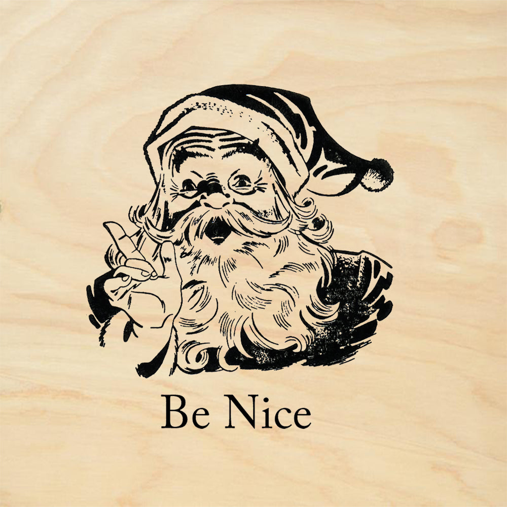 StampaFe Be Nice Santa Christmas Rubber Art Stamp