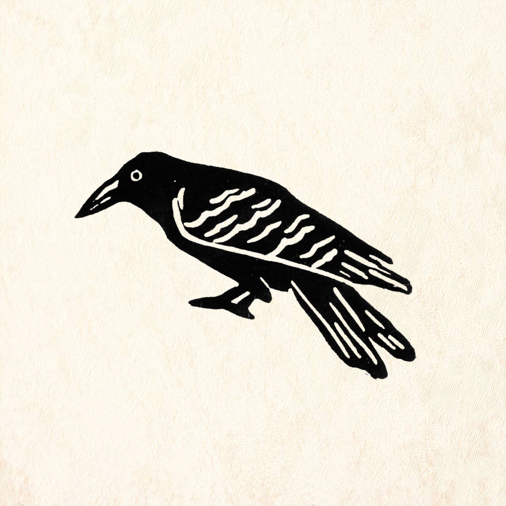 StampaFe Crow Carved Rubber Art Stamp