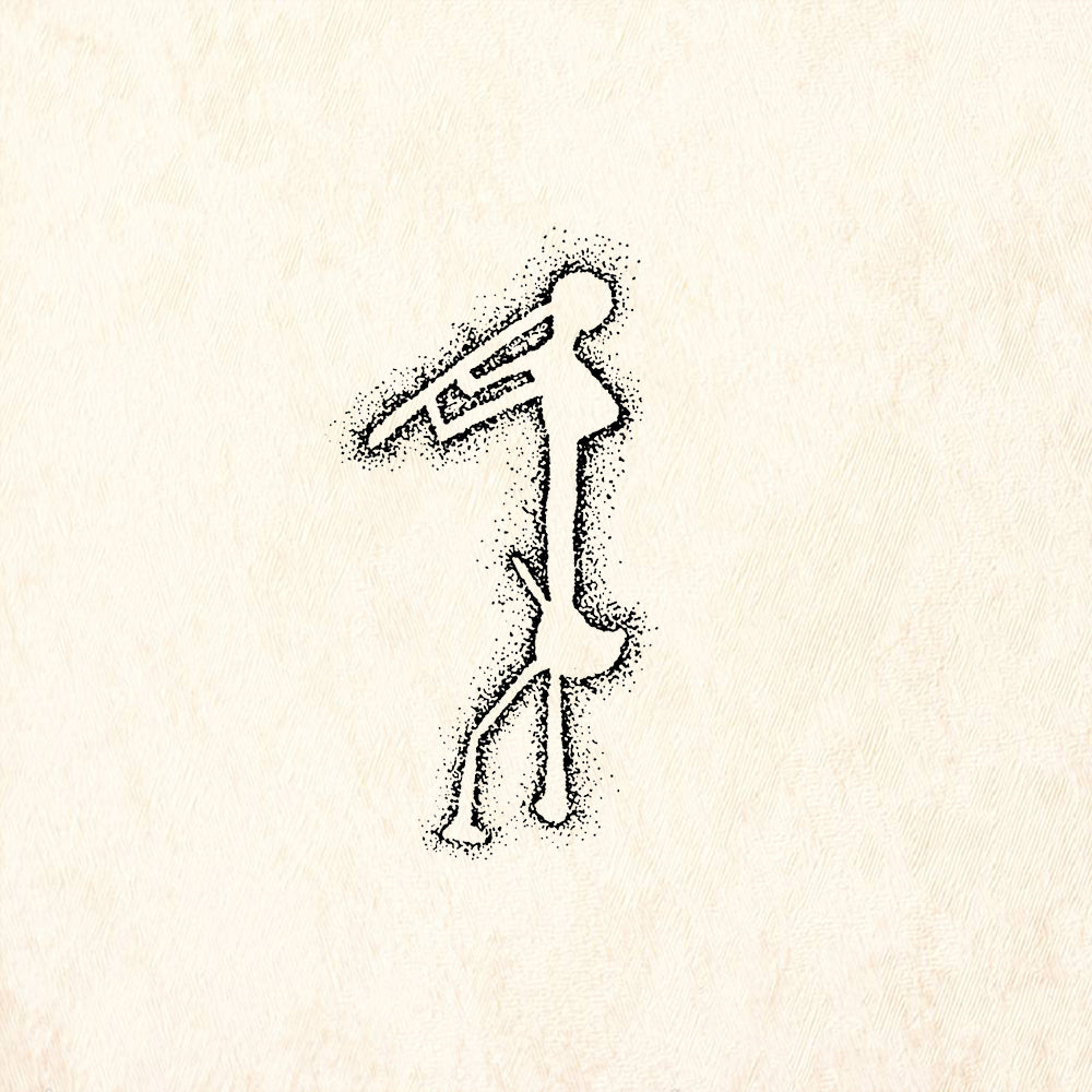 StampaFe Kokopelli Tall Southwestern Petroglyph Rubber Art Stamp