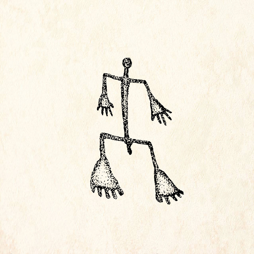 StampaFe Big Foot Primitive Rubber Art Stamp