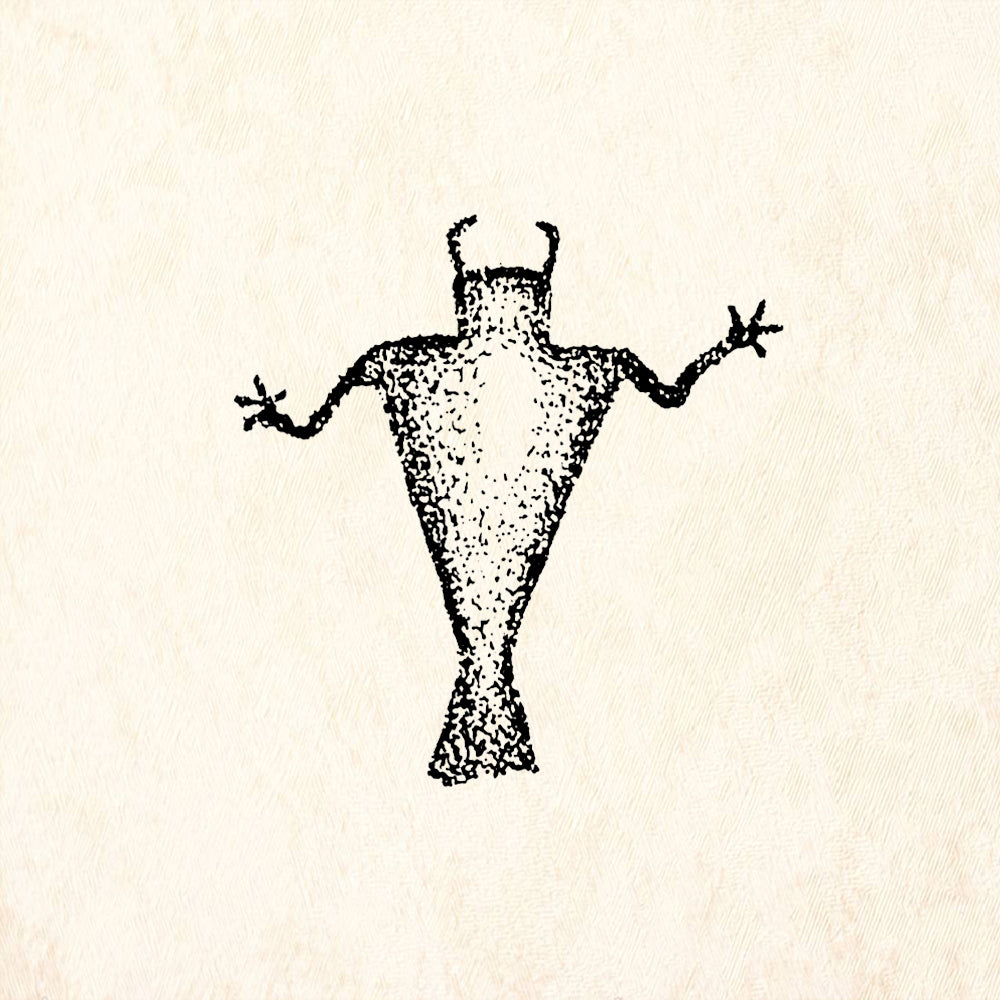 StampaFe Vermillion Man Tribal Rubber Art Stamp