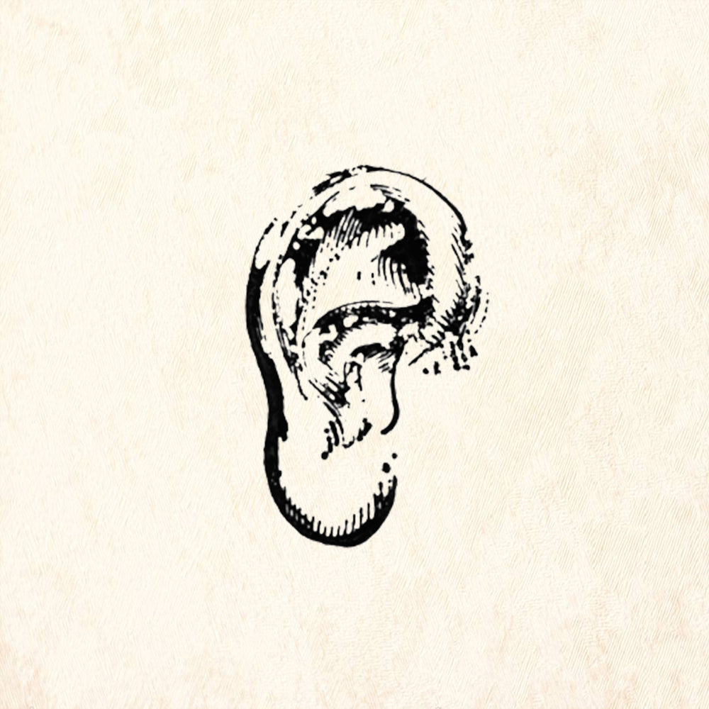 StampaFe Ear Small Vintage Rubber Art Stamp