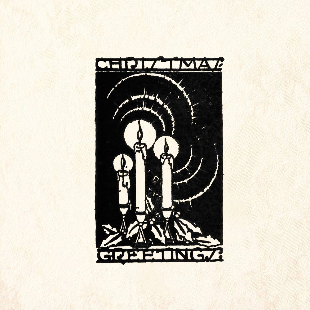 StampaFe Christmas Greetings Holiday Rubber Art Stamp