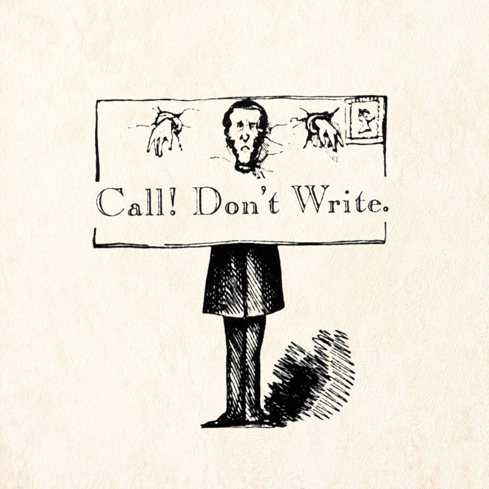 StampaFe Call Don't Write Rubber Art Stamp