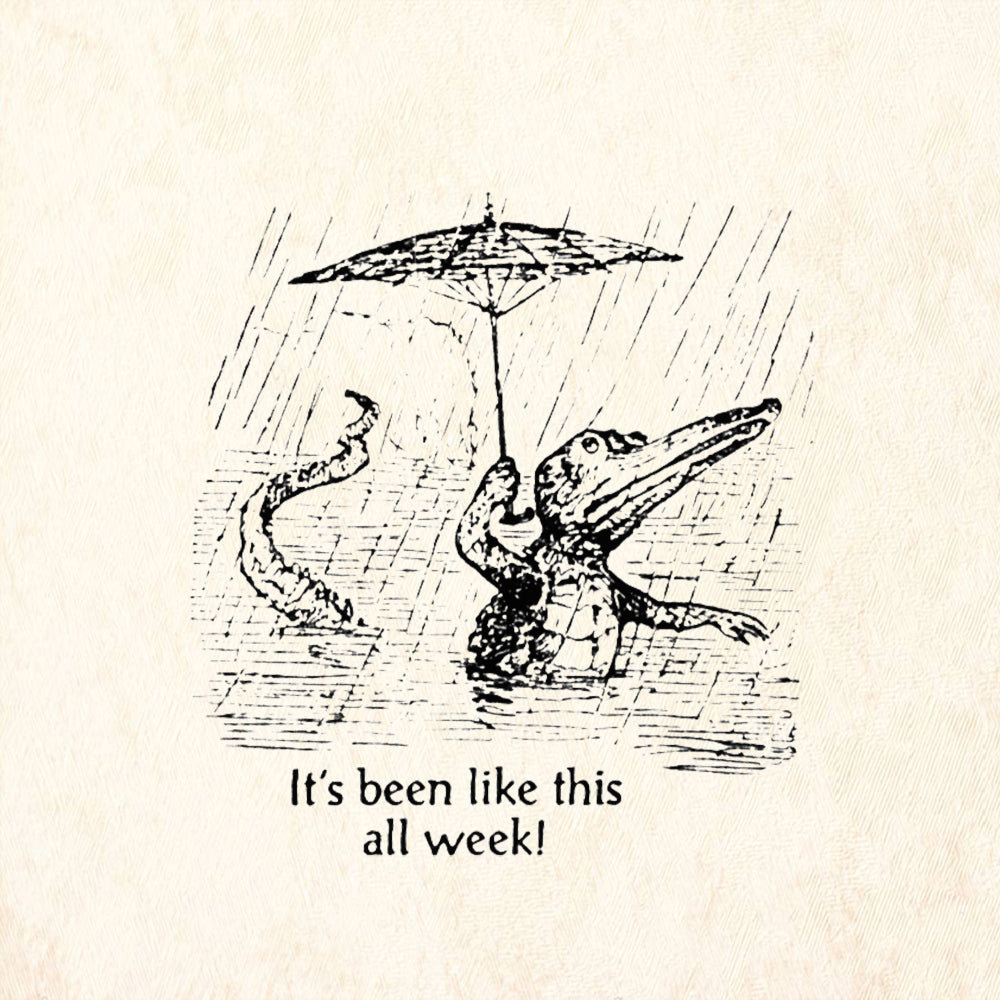 StampaFe It's Been Like This All Week - Alligator Rubber Art Stamp