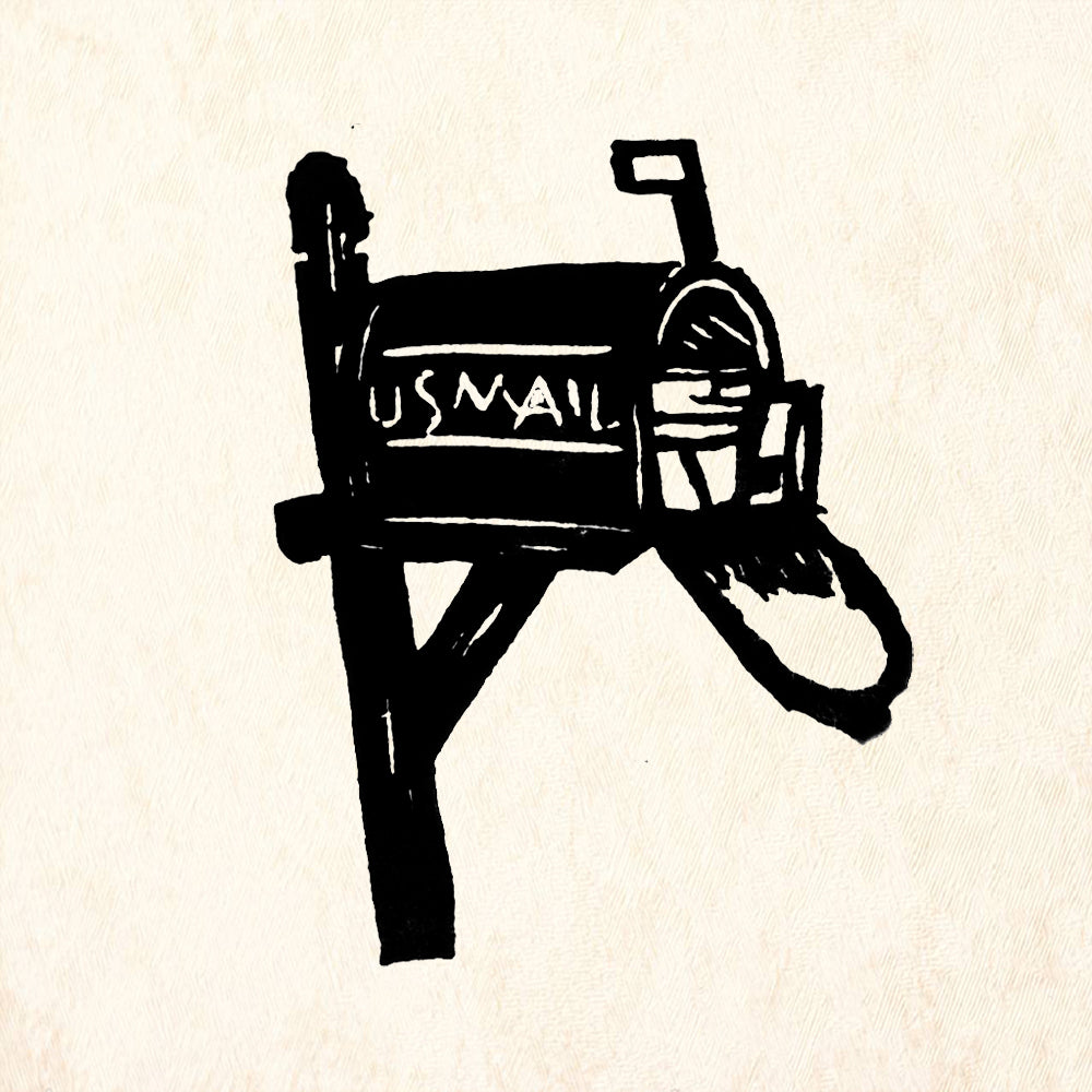 StampaFe Mail Box Vintage US Mail Rubber Art Stamp