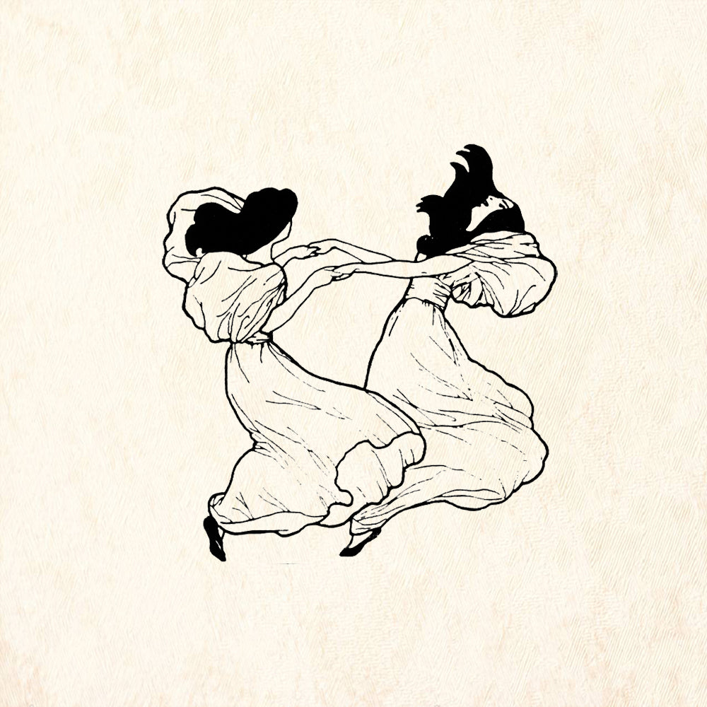 StampaFe Young Dancers Folk Dance Rubber Art Stamp