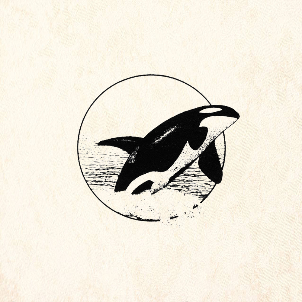 StampaFe Orca Rising Rubber Art Stamp