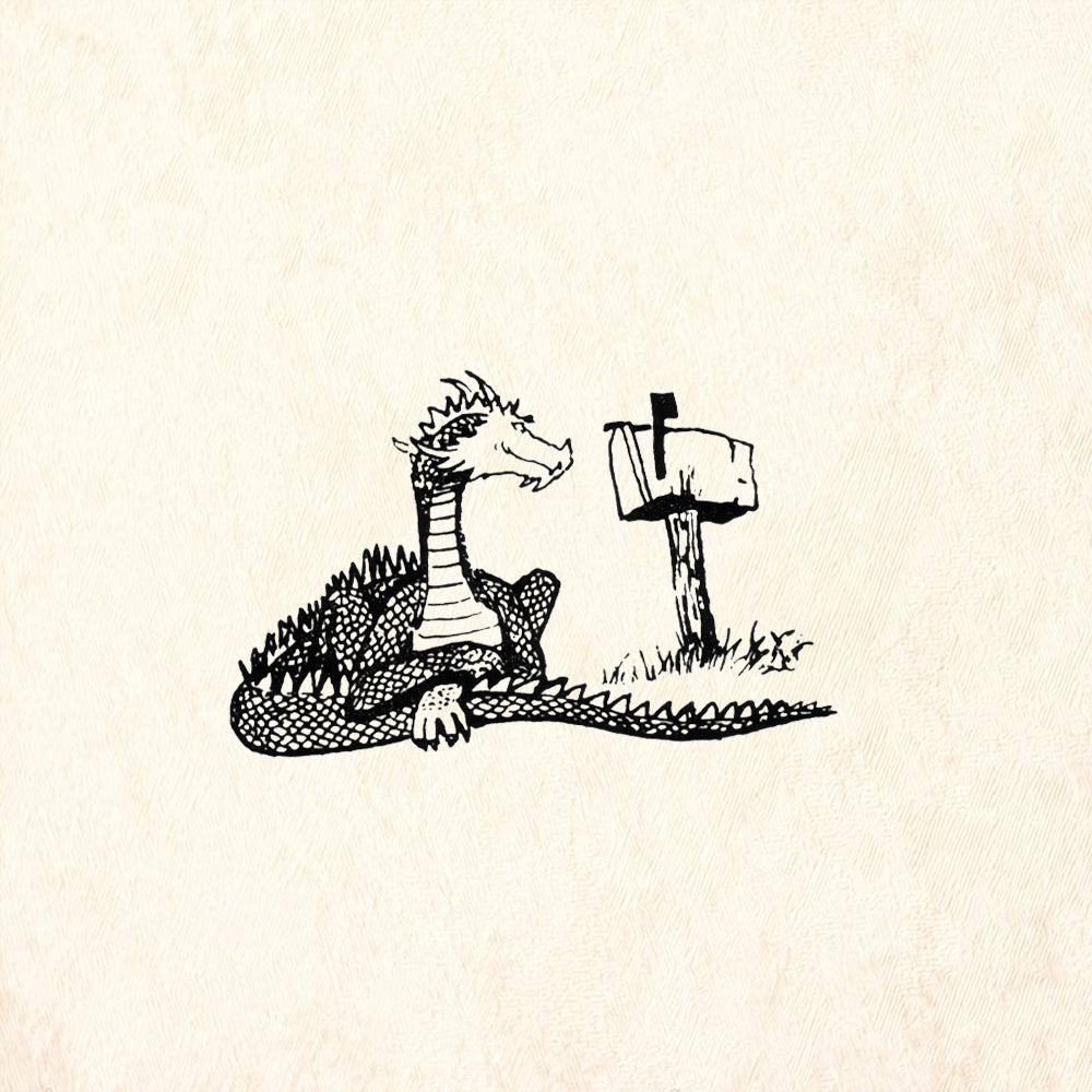 StampaFe Dragon Letters Rubber Art Stamp