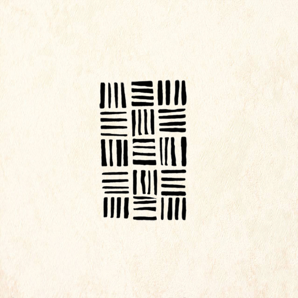 StampaFe Woven Grid Geometric Rubber Art Stamp