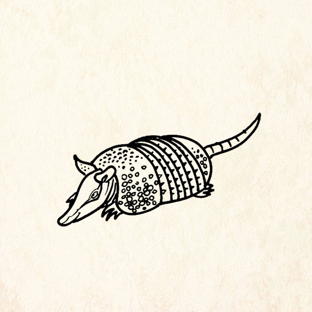 StampaFe Armadillo Southwest Rubber Art Stamp