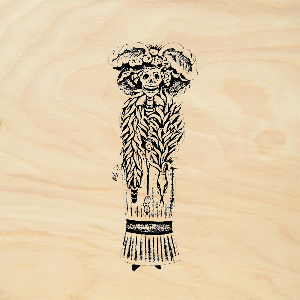 StampaFe Catrina Standing Day of the Dead Rubber Art Stamp