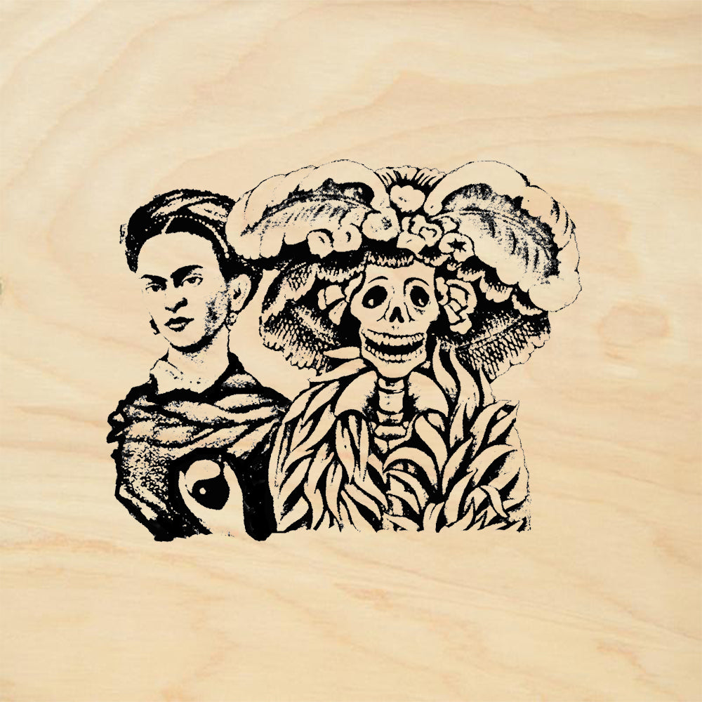 StampaFe Frida and Catrina Day of the Dead Rubber Art Stamp