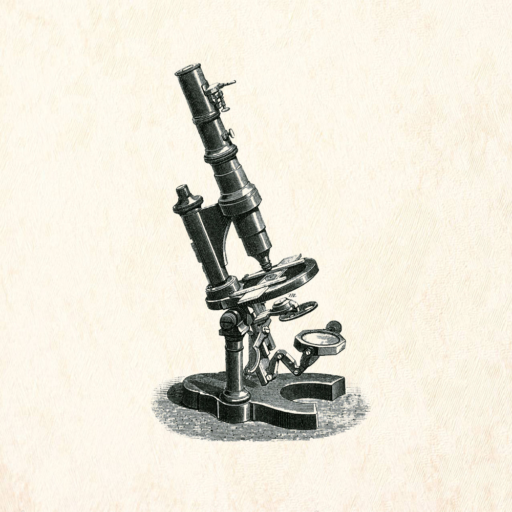 StampaFe Microscope Vintage Rubber Art Stamp