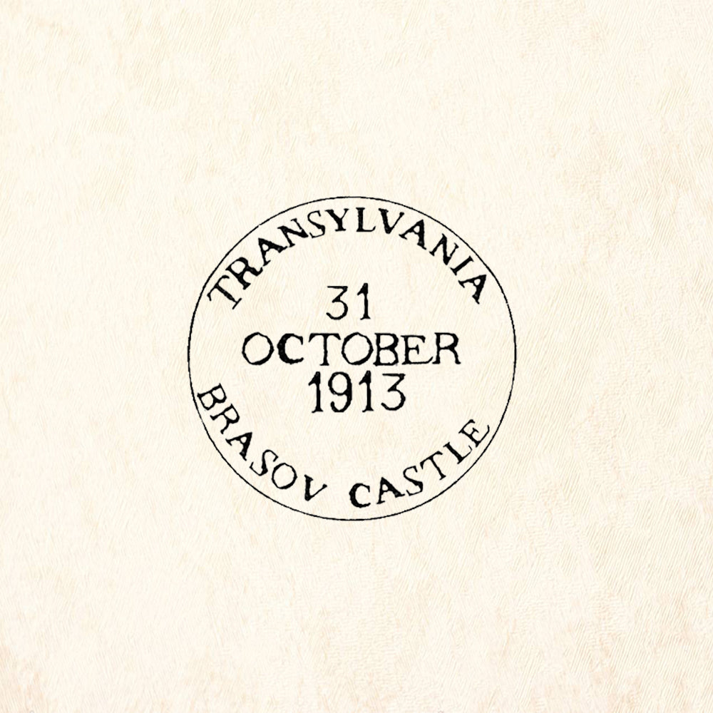 StampaFe Transylvania Postmark Halloween Rubber Art Stamp