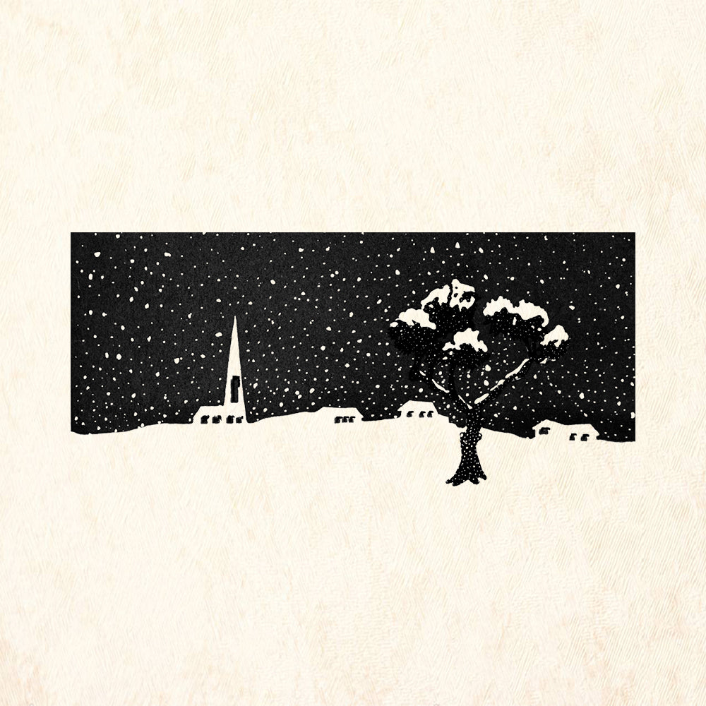 StampaFe Winter Scene Christmas Rubber Art Stamp