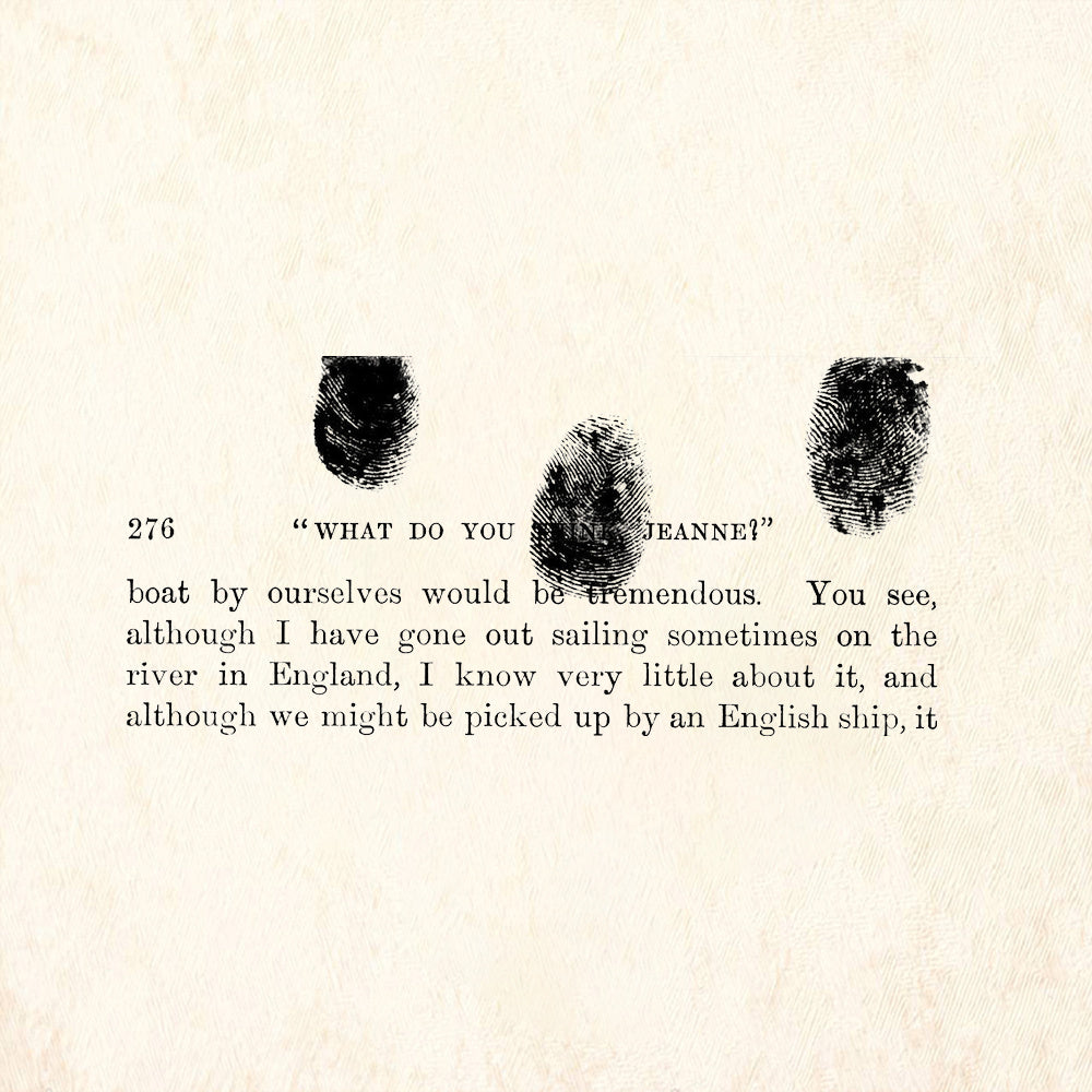 StampaFe Finger Prints Printed Text Mixed Media Rubber Art Stamp