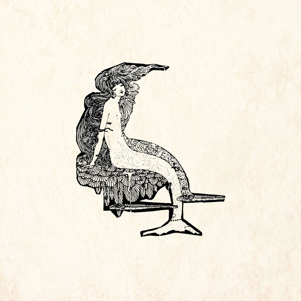 StampaFe Sea Maiden Whimsical Rubber Art Stamp