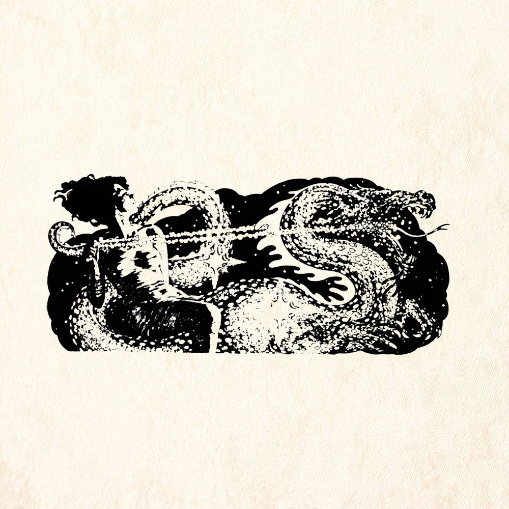 StampaFe Dragon Woman Mythical Rubber Art Stamp