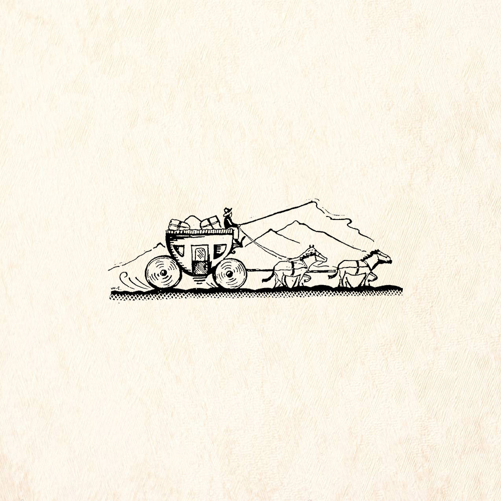StampaFe Stage Coach Vintage Rubber Art Stamp